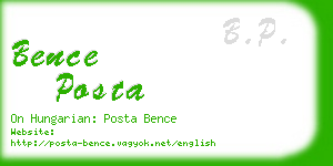 bence posta business card